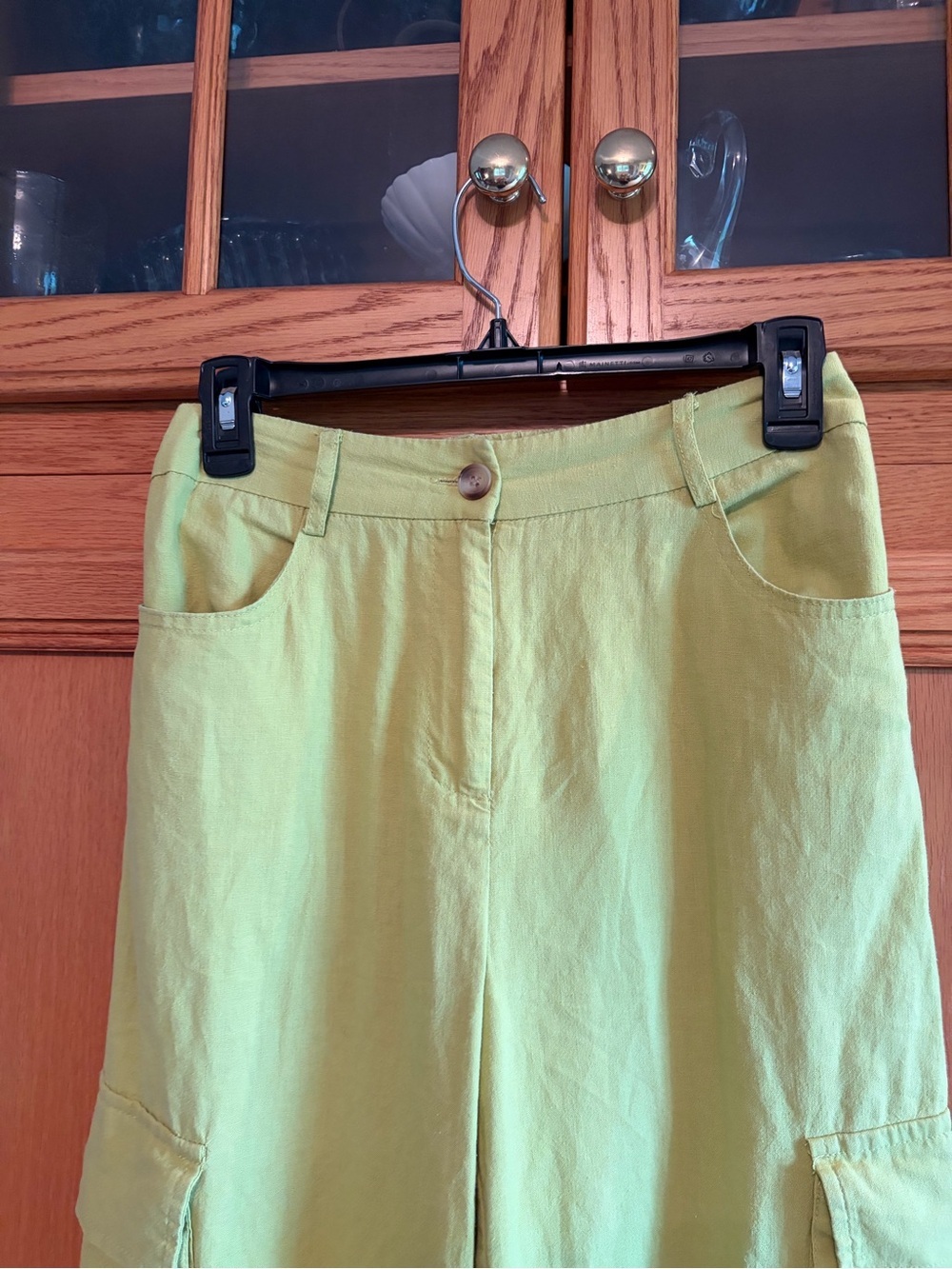 HG women’s lime Green Wide Leg Cargo Pants size small - Picture 5 of 8